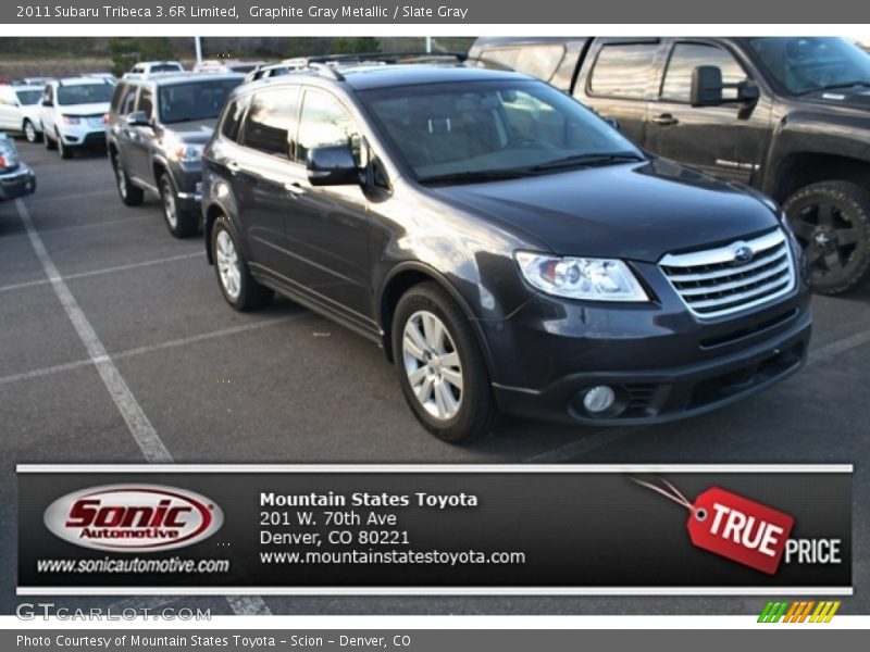 Graphite Gray Metallic / Slate Gray 2011 Subaru Tribeca 3.6R Limited