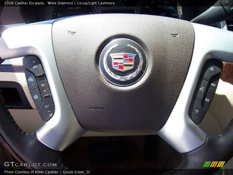 White Diamond / Cocoa/Light Cashmere 2008 Cadillac Escalade