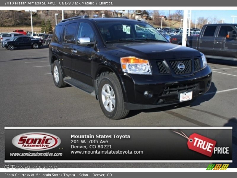 Galaxy Black Metallic / Charcoal 2010 Nissan Armada SE 4WD