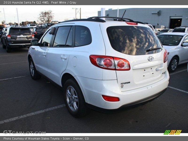 Pearl White / Gray 2010 Hyundai Santa Fe GLS 4WD