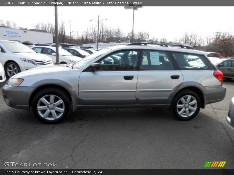 Brilliant Silver Metallic / Dark Charcoal Tweed 2007 Subaru Outback 2.5i Wagon