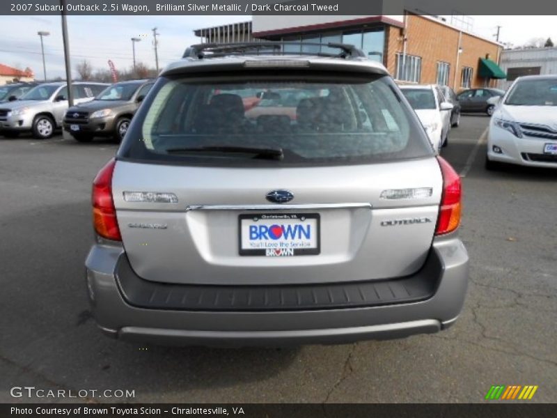 Brilliant Silver Metallic / Dark Charcoal Tweed 2007 Subaru Outback 2.5i Wagon