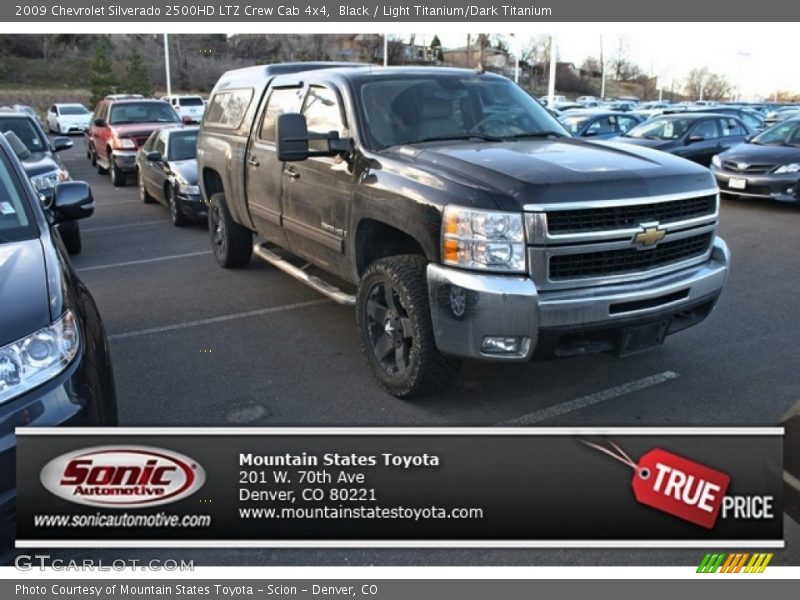 Black / Light Titanium/Dark Titanium 2009 Chevrolet Silverado 2500HD LTZ Crew Cab 4x4
