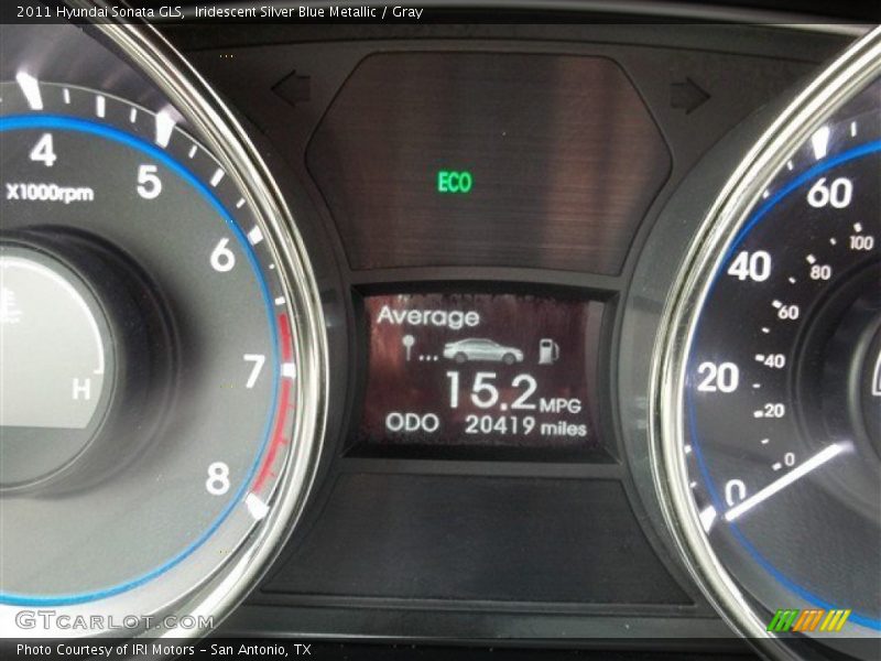 Iridescent Silver Blue Metallic / Gray 2011 Hyundai Sonata GLS