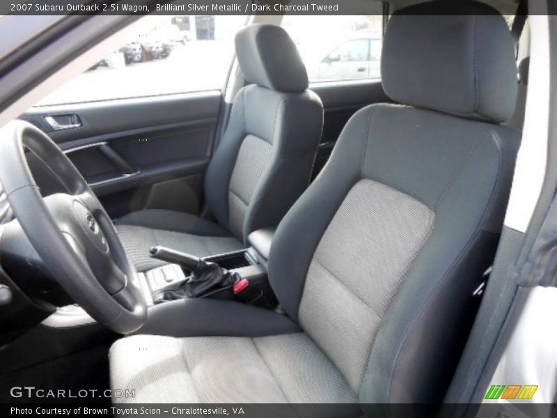 Brilliant Silver Metallic / Dark Charcoal Tweed 2007 Subaru Outback 2.5i Wagon