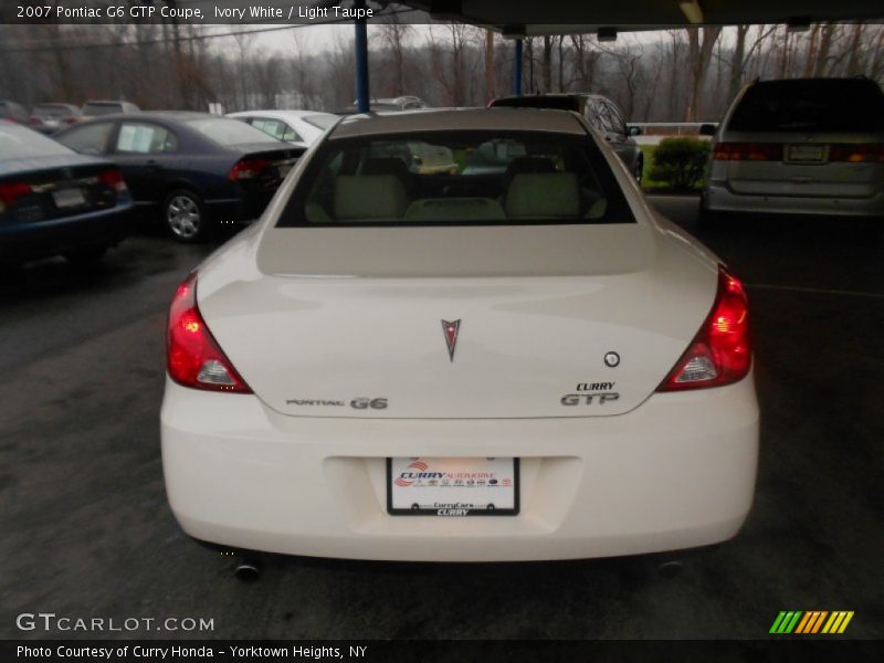 Ivory White / Light Taupe 2007 Pontiac G6 GTP Coupe