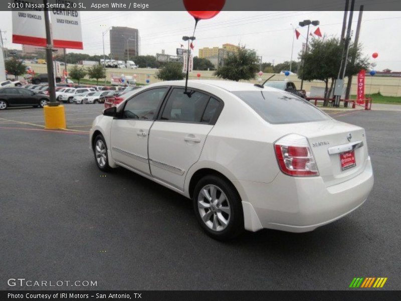 Aspen White / Beige 2010 Nissan Sentra 2.0 SL
