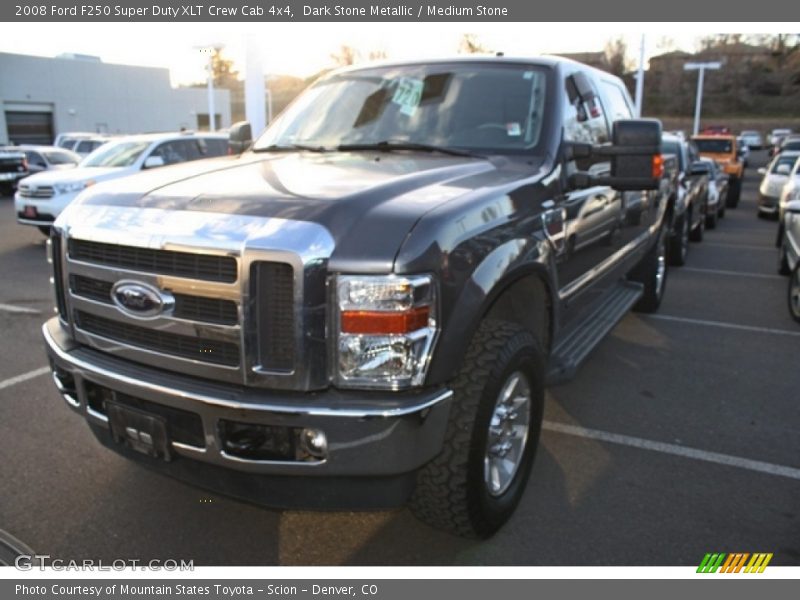 Dark Stone Metallic / Medium Stone 2008 Ford F250 Super Duty XLT Crew Cab 4x4