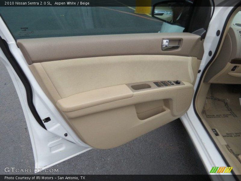 Aspen White / Beige 2010 Nissan Sentra 2.0 SL