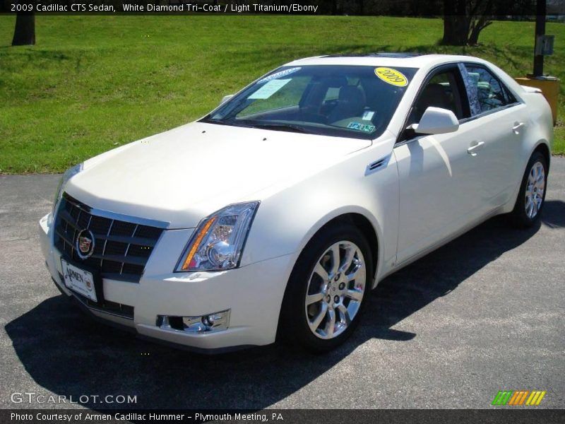 White Diamond Tri-Coat / Light Titanium/Ebony 2009 Cadillac CTS Sedan