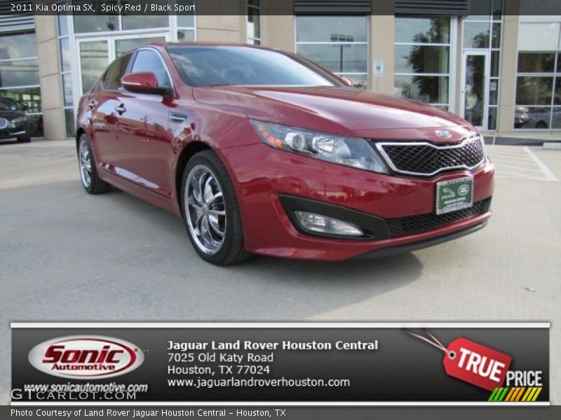 Spicy Red / Black Sport 2011 Kia Optima SX