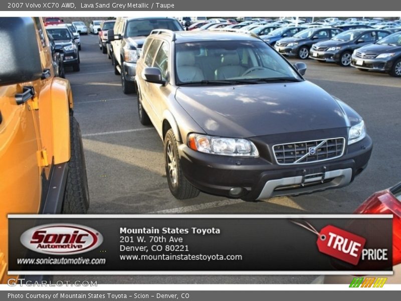 Lava Sand Grey Metallic / Taupe 2007 Volvo XC70 AWD