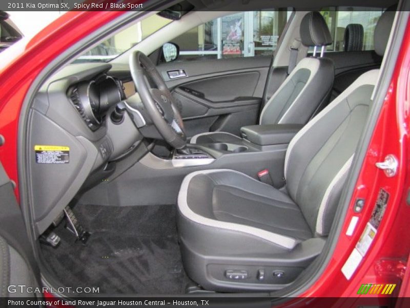 Front Seat of 2011 Optima SX