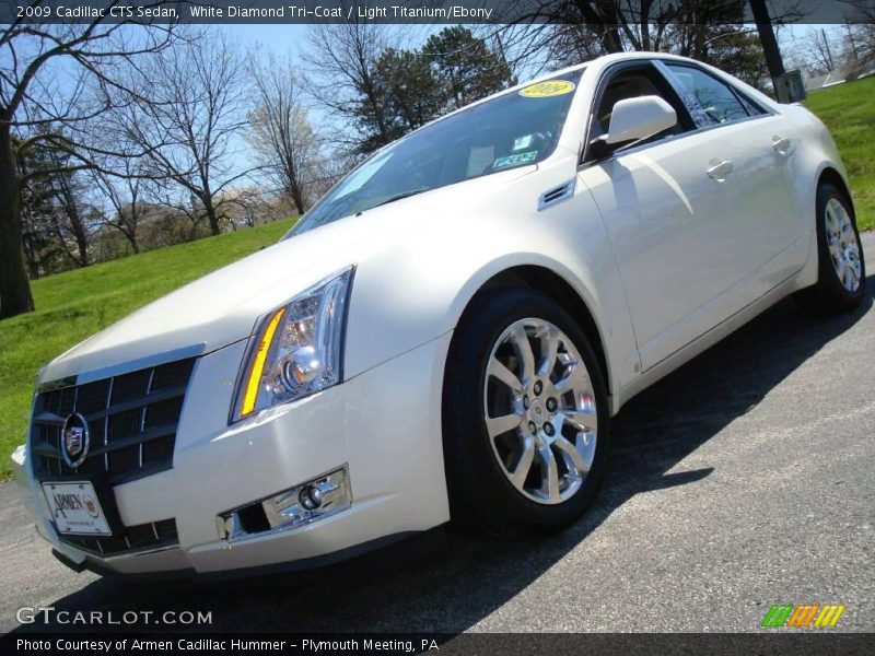 White Diamond Tri-Coat / Light Titanium/Ebony 2009 Cadillac CTS Sedan