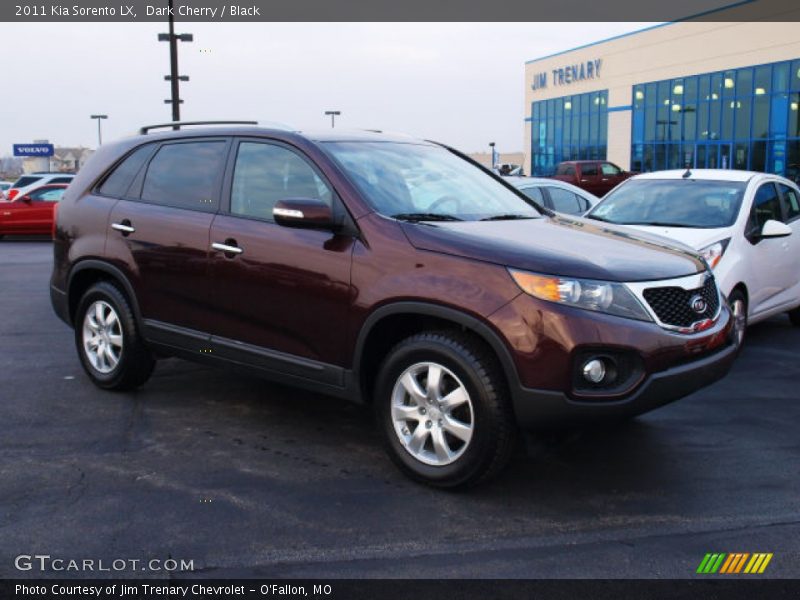 Dark Cherry / Black 2011 Kia Sorento LX