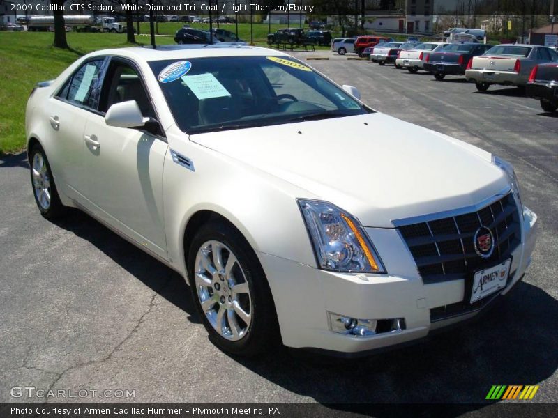 White Diamond Tri-Coat / Light Titanium/Ebony 2009 Cadillac CTS Sedan