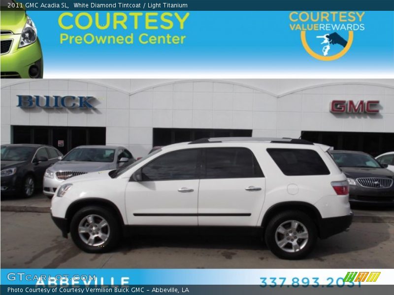 White Diamond Tintcoat / Light Titanium 2011 GMC Acadia SL