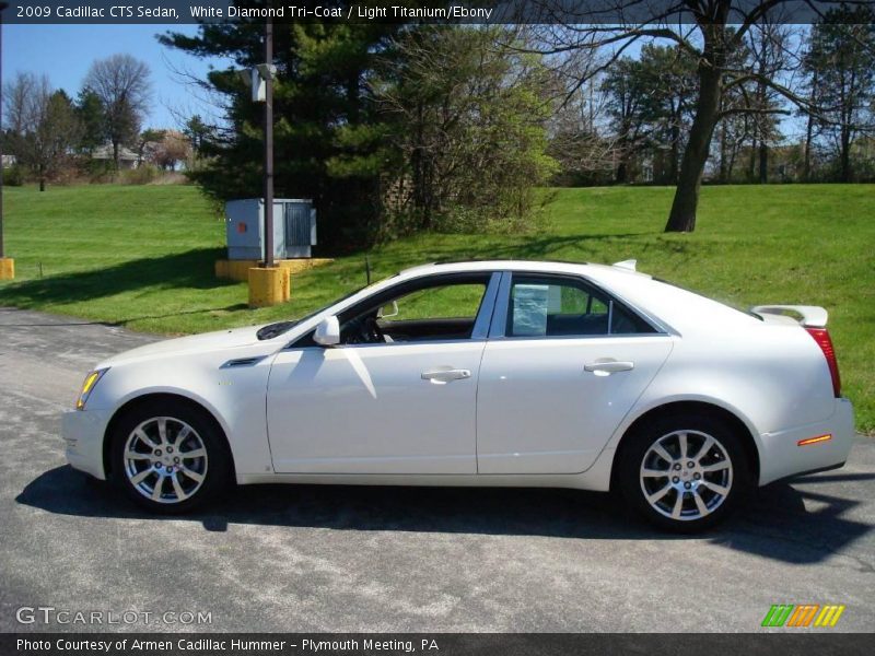 White Diamond Tri-Coat / Light Titanium/Ebony 2009 Cadillac CTS Sedan