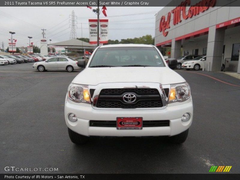 Super White / Graphite Gray 2011 Toyota Tacoma V6 SR5 PreRunner Access Cab
