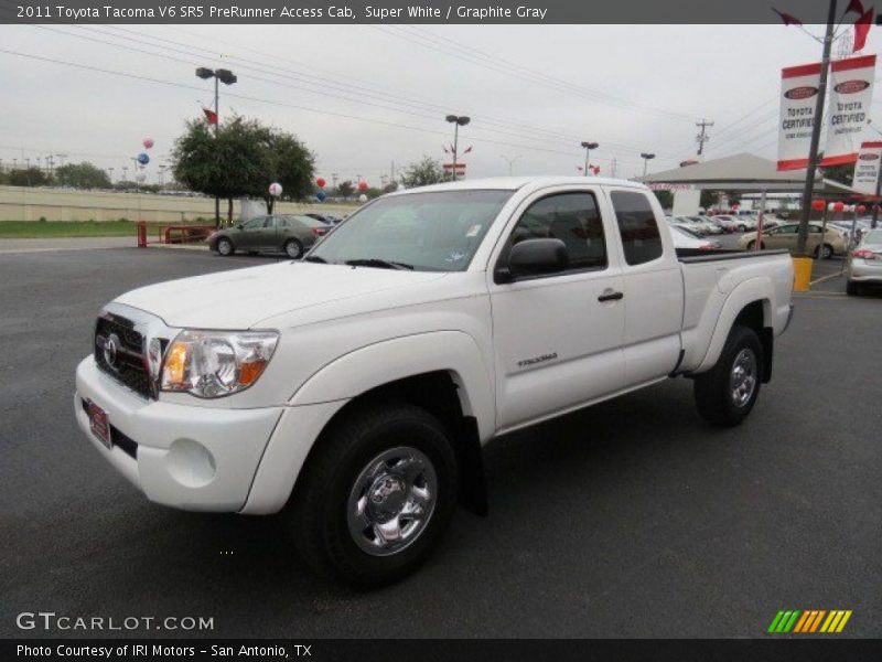 Super White / Graphite Gray 2011 Toyota Tacoma V6 SR5 PreRunner Access Cab