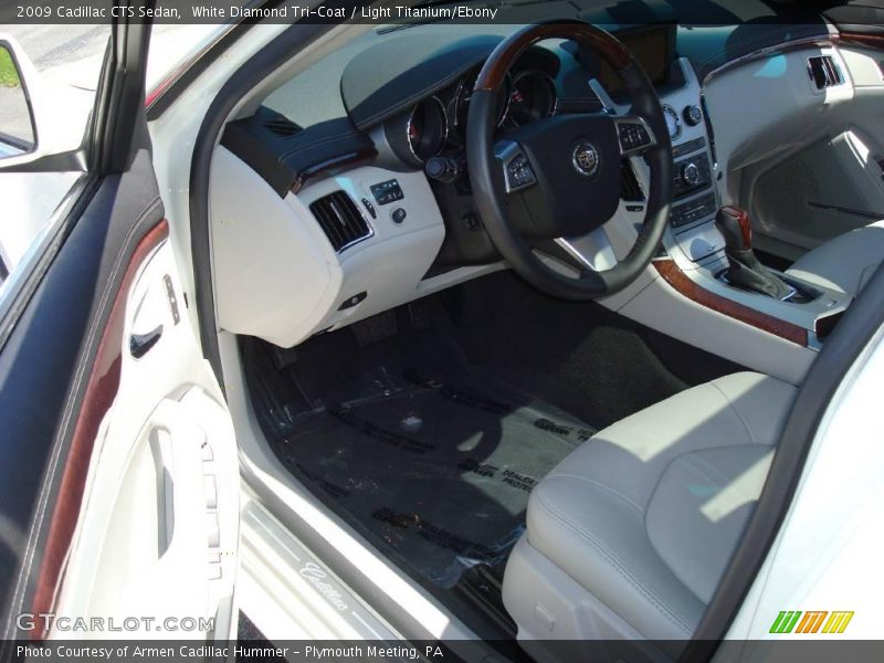 White Diamond Tri-Coat / Light Titanium/Ebony 2009 Cadillac CTS Sedan