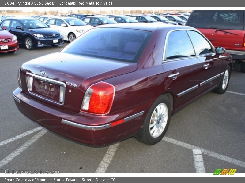 Bordeaux Red Metallic / Beige 2004 Hyundai XG350 Sedan