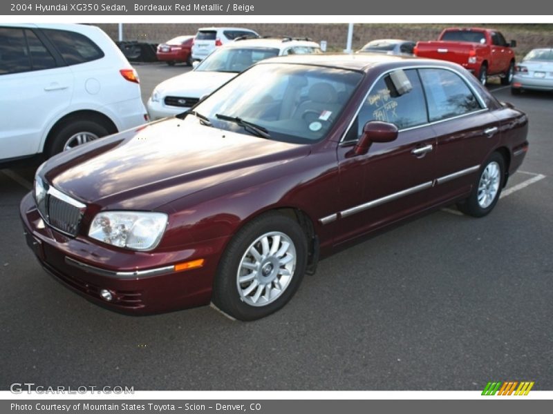 Bordeaux Red Metallic / Beige 2004 Hyundai XG350 Sedan