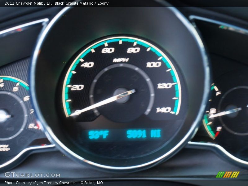 Black Granite Metallic / Ebony 2012 Chevrolet Malibu LT