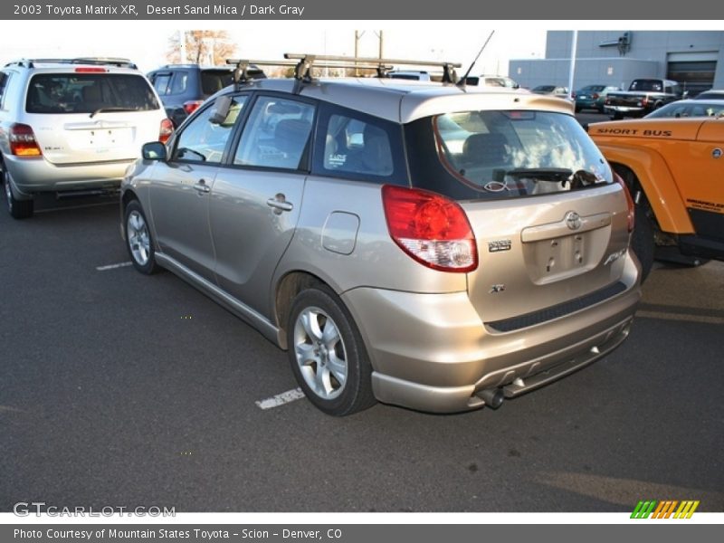 Desert Sand Mica / Dark Gray 2003 Toyota Matrix XR