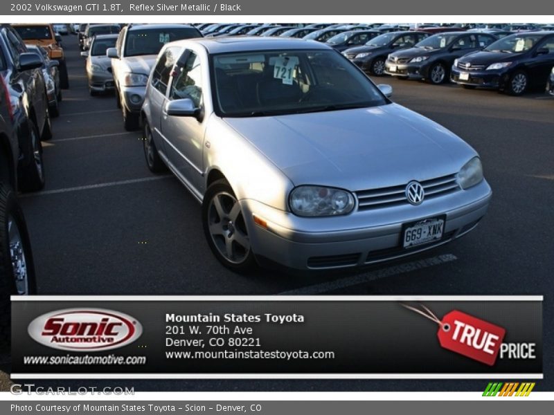 Reflex Silver Metallic / Black 2002 Volkswagen GTI 1.8T