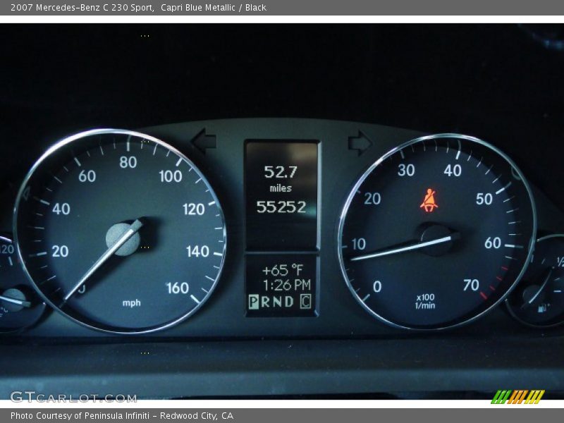 Capri Blue Metallic / Black 2007 Mercedes-Benz C 230 Sport