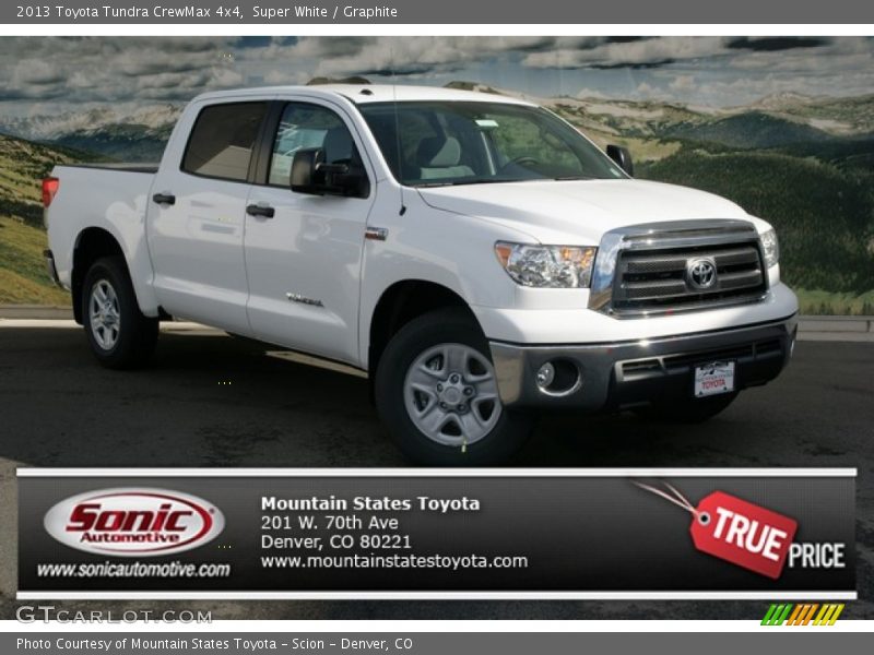 Super White / Graphite 2013 Toyota Tundra CrewMax 4x4