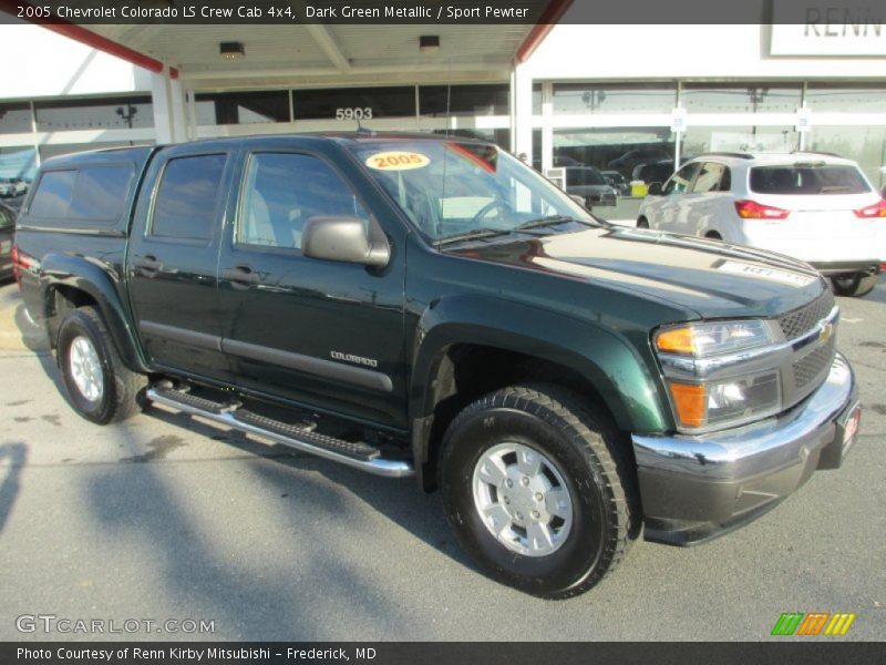 Dark Green Metallic / Sport Pewter 2005 Chevrolet Colorado LS Crew Cab 4x4