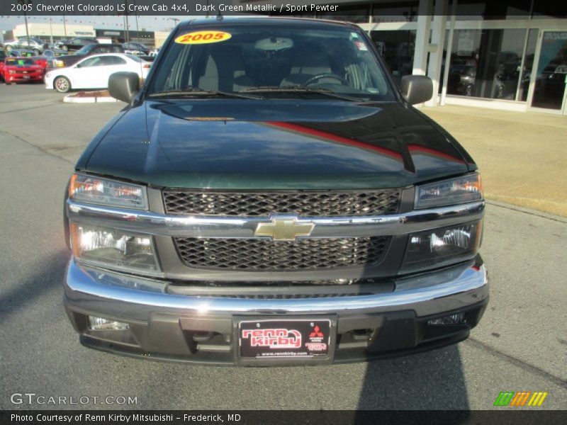 Dark Green Metallic / Sport Pewter 2005 Chevrolet Colorado LS Crew Cab 4x4