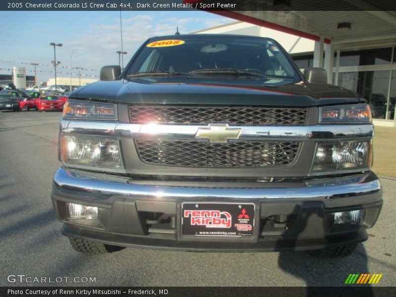 Dark Green Metallic / Sport Pewter 2005 Chevrolet Colorado LS Crew Cab 4x4