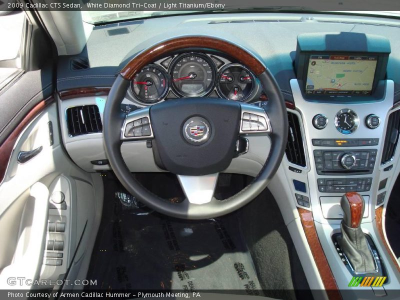 White Diamond Tri-Coat / Light Titanium/Ebony 2009 Cadillac CTS Sedan