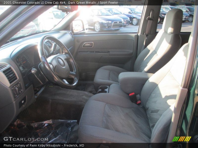 Dark Green Metallic / Sport Pewter 2005 Chevrolet Colorado LS Crew Cab 4x4