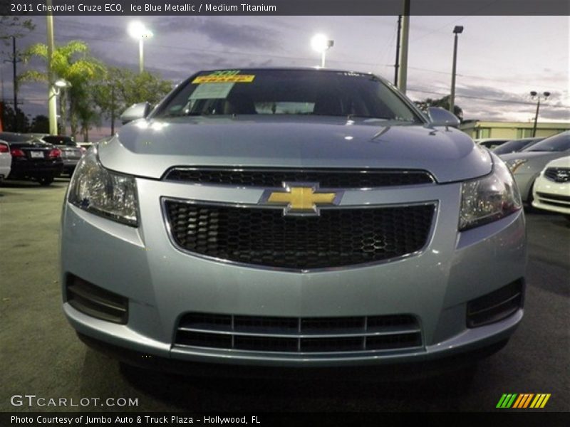 Ice Blue Metallic / Medium Titanium 2011 Chevrolet Cruze ECO