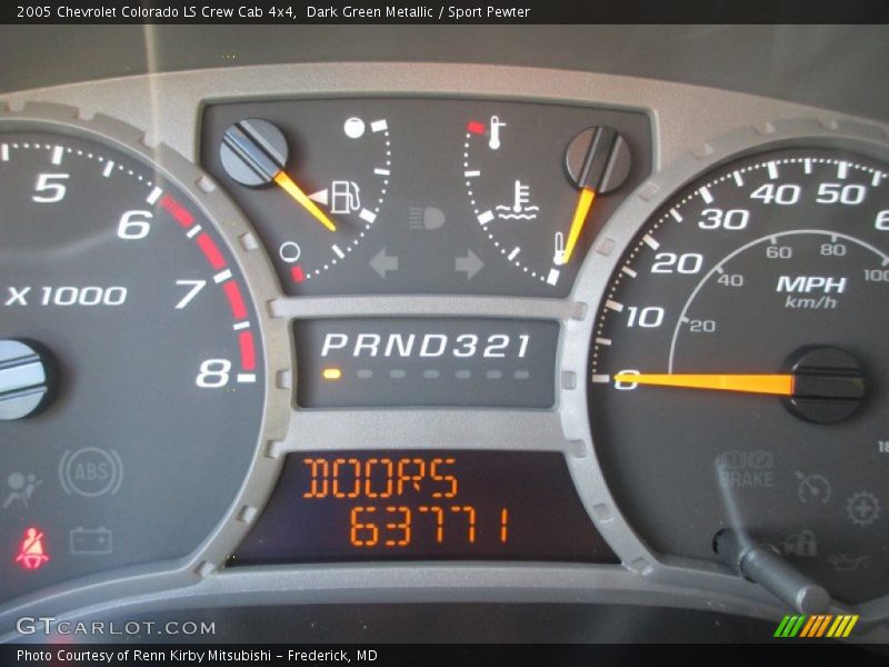 Dark Green Metallic / Sport Pewter 2005 Chevrolet Colorado LS Crew Cab 4x4