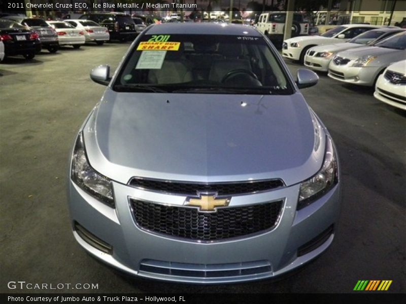 Ice Blue Metallic / Medium Titanium 2011 Chevrolet Cruze ECO