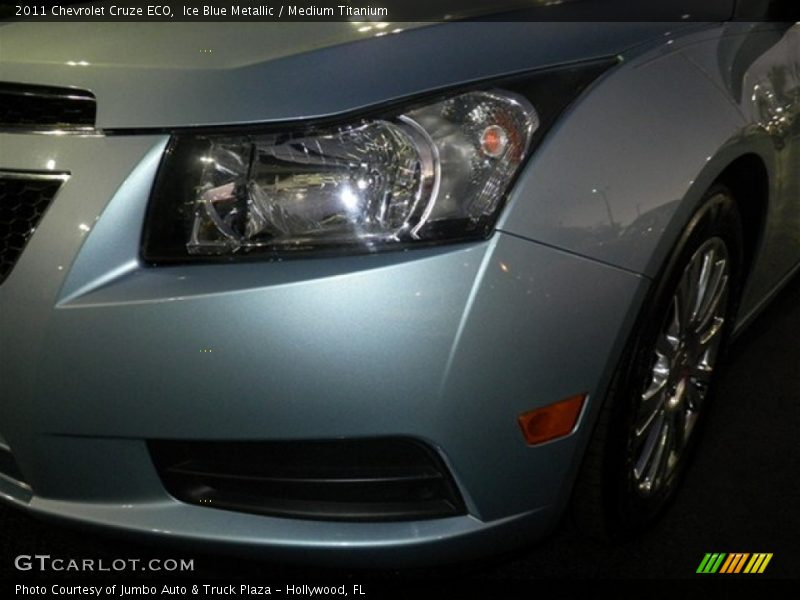 Ice Blue Metallic / Medium Titanium 2011 Chevrolet Cruze ECO