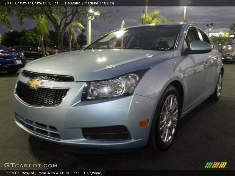 Ice Blue Metallic / Medium Titanium 2011 Chevrolet Cruze ECO