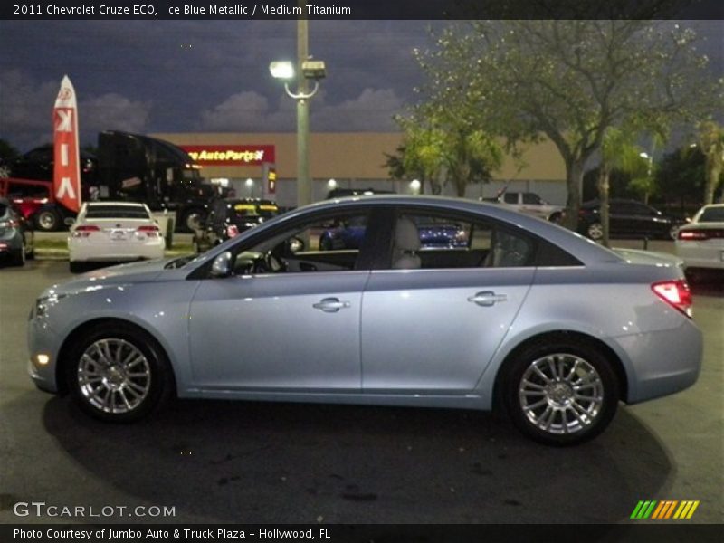 Ice Blue Metallic / Medium Titanium 2011 Chevrolet Cruze ECO
