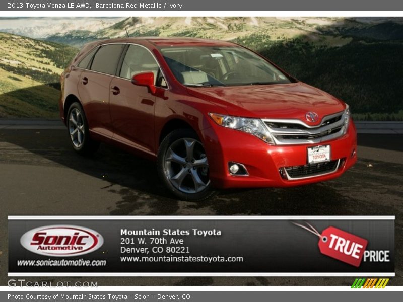 Barcelona Red Metallic / Ivory 2013 Toyota Venza LE AWD