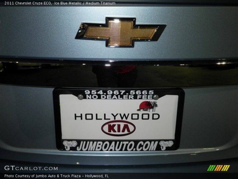 Ice Blue Metallic / Medium Titanium 2011 Chevrolet Cruze ECO