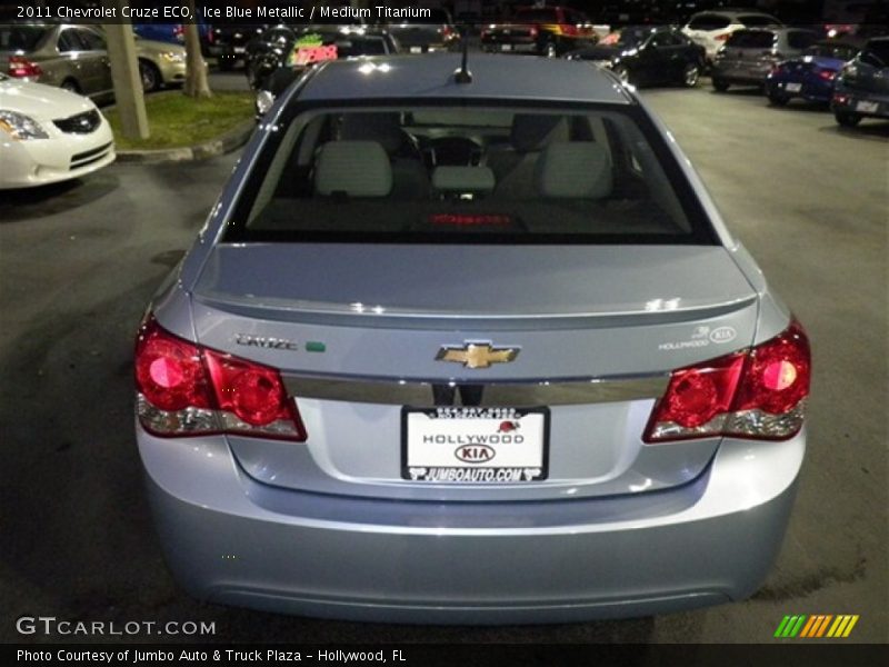 Ice Blue Metallic / Medium Titanium 2011 Chevrolet Cruze ECO