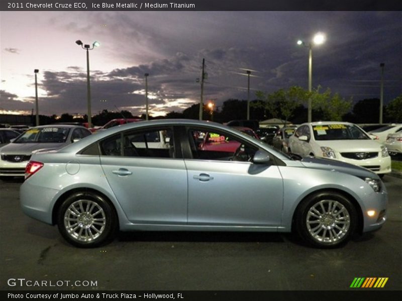 Ice Blue Metallic / Medium Titanium 2011 Chevrolet Cruze ECO