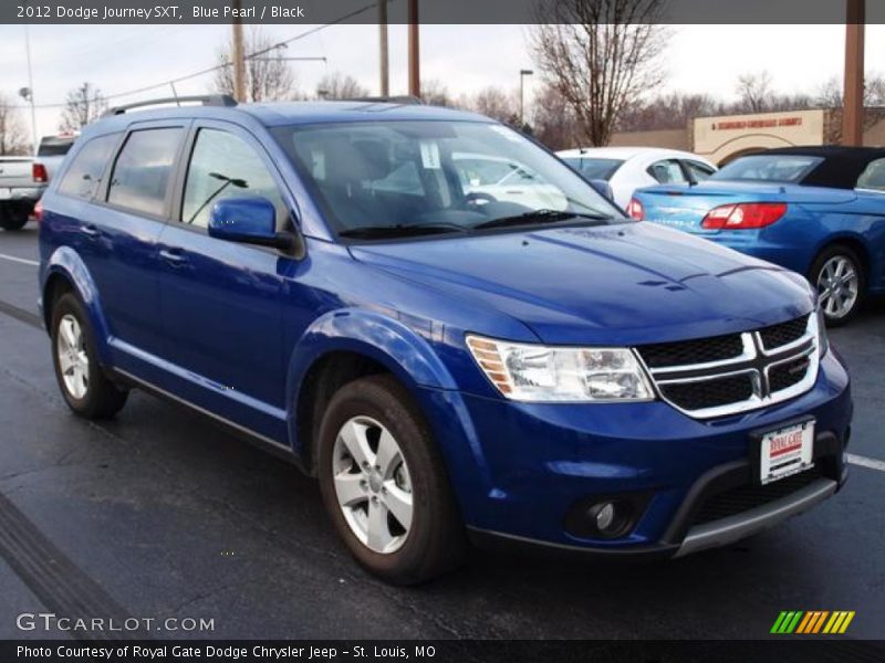 Blue Pearl / Black 2012 Dodge Journey SXT