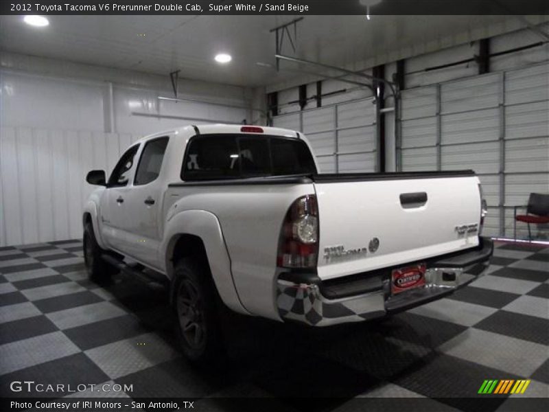 Super White / Sand Beige 2012 Toyota Tacoma V6 Prerunner Double Cab