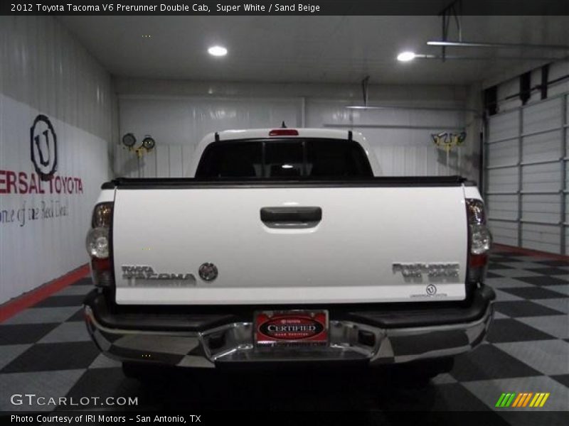 Super White / Sand Beige 2012 Toyota Tacoma V6 Prerunner Double Cab